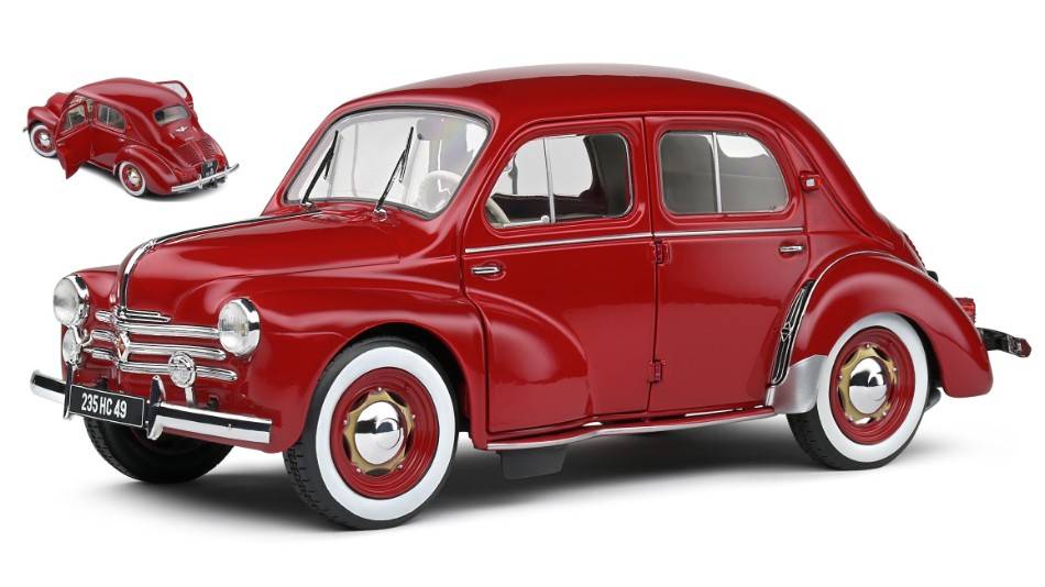 SCALE MODEL COMPATIBLE WITH RENAULT 4CV 1956 RED 1:18 SOLID SL1806606