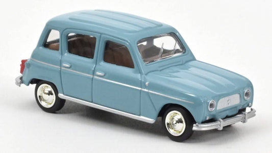 MODELLINO IN SCALA COMPATIBILE CON RENAULT 4L 1966 MIDDLE BLUE 1:64 NOREV NV310941