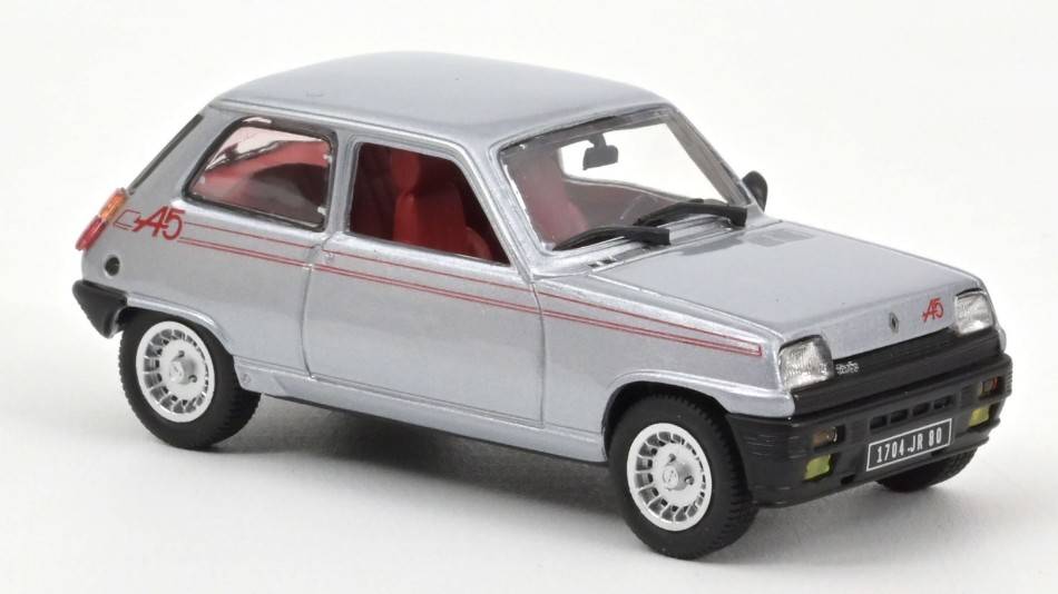 MODELLINO IN SCALA COMPATIBILE CON RENAULT 5 ALPINE 1980 SILVER 1:43 NOREV NV510533