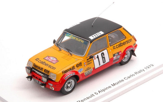 SCALE MODEL COMPATIBLE WITH RENAULT 5 ALPINE N.16 MONTE CARLO 1979 G.FREQUELIN-J.DELAVAL 1:43 SPARK MODEL S6033