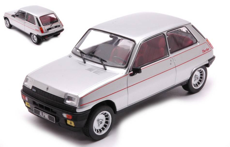 SCALE MODEL COMPATIBLE WITH RENAULT 5 ALPINE TURBO 1982 SILVER 1:24 WHITEBOX WB124152