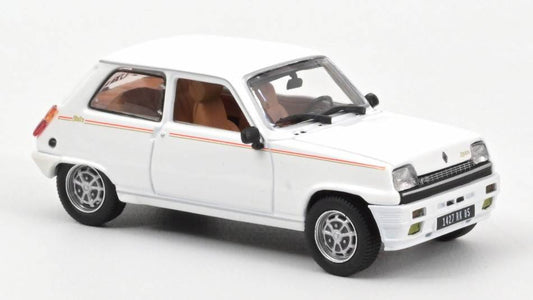 MODELLINO IN SCALA COMPATIBILE CON RENAULT 5 LAUREATE TURBO 1985 WHITE REPROD.1:43 NOREV NV510513