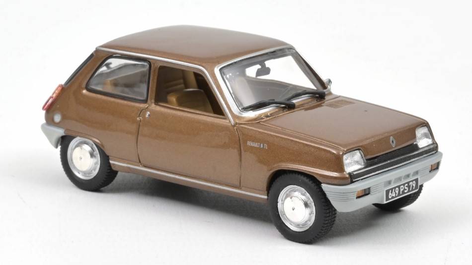 SCALE MODEL COMPATIBLE WITH RENAULT 5 TL 1974 BROWN METALLIC 1:43 NOREV NV510529