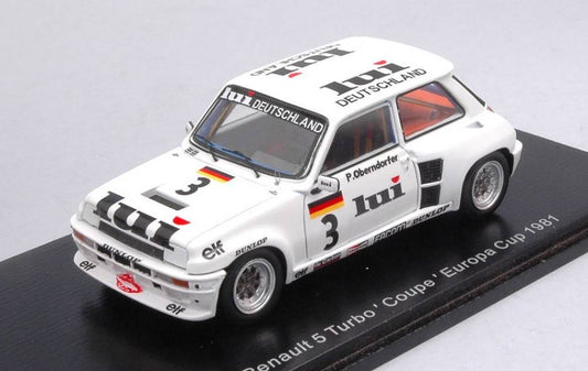 SCALE MODEL COMPATIBLE WITH RENAULT 5 TURBO N.3 EUROCUP 1981 PETER OBERNDORFER 1:43 SPARK MODEL S6021