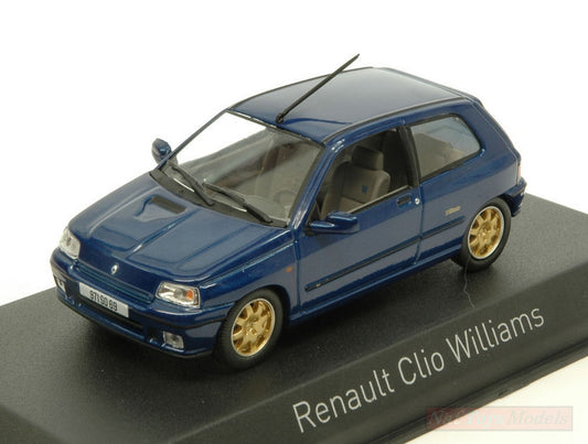 MODELLINO IN SCALA COMPATIBILE CON RENAULT CLIO WILLIAMS 1996 BLUE 1:43 NOREV NV517521