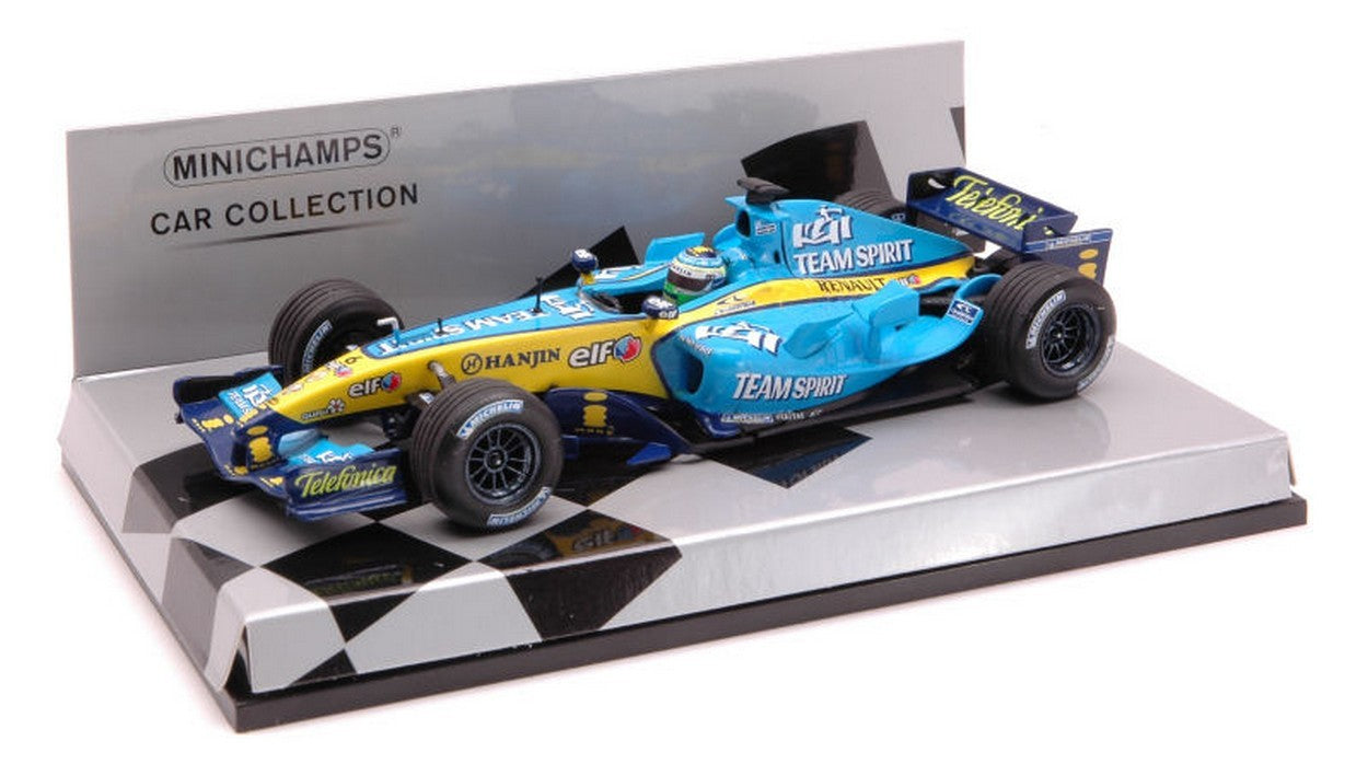 MODELLINO IN SCALA COMPATIBILE CON RENAULT G.FISICHELLA 2005 1:43 MINICHAMPS PM433050006