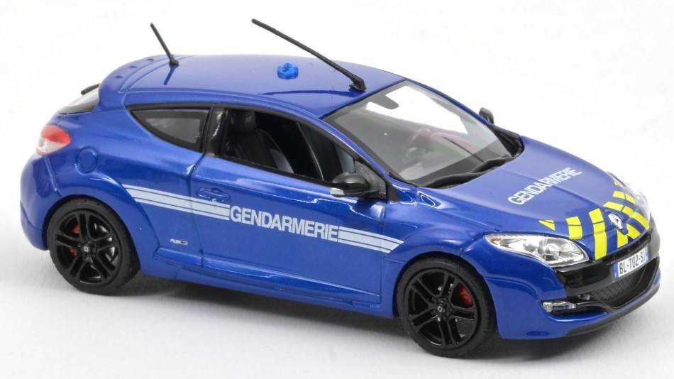 SCALE MODEL COMPATIBLE WITH RENAULT MEGANE RS 2011 GENDARMERIE 1:43 NOREV NV517702