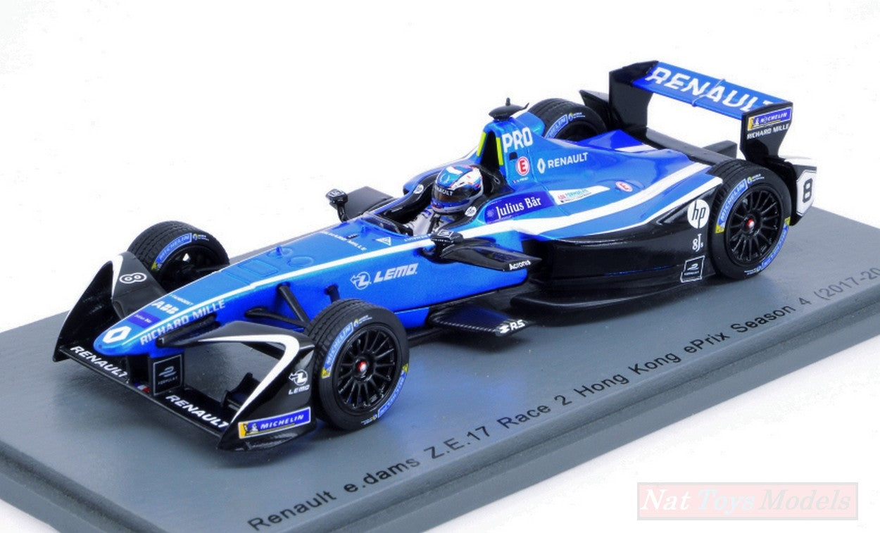 SCALE MODEL COMPATIBLE WITH RENAULT N.8 Rd.2 HONG KONG FORMULA E SEASON 4 (2017-2018) N.PROST 1:43 SPARK MODEL S5927