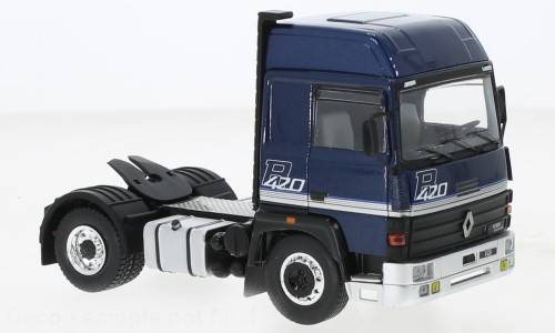 MODELLINO IN SCALA COMPATIBILE CON RENAULT R420 1986 MET.BLUE 1:43 IXO MODEL TR135