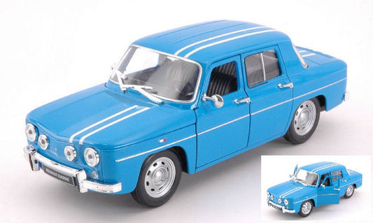 SCALE MODEL COMPATIBLE WITH RENAULT R8 GORDINI 1964 BLUE/WHITE 1:24 WELLY WE0323