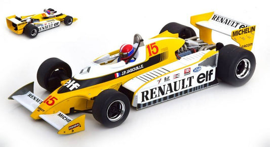 SCALE MODEL COMPATIBLE WITH RENAULT RS10 N.15 FRENCH GP 1979 JPJABOUILLE 1:18 MODELCARGROUP MCG18616
