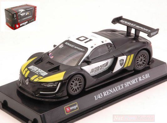 MODELLINO IN SCALA COMPATIBILE CON RENAULT SPORT R.S. 01 INTERCEPTOR BLACK 1:43 BURAGO BU38021Z