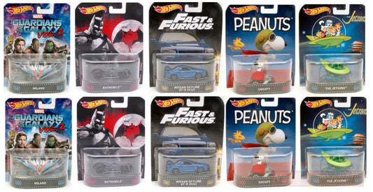 SCALE MODEL COMPATIBLE WITH RETRO ENTERTAINMENT ASSORTMENT MIX BOX 10 Pcs 1:64 HOT WHEELS HWDMC55C