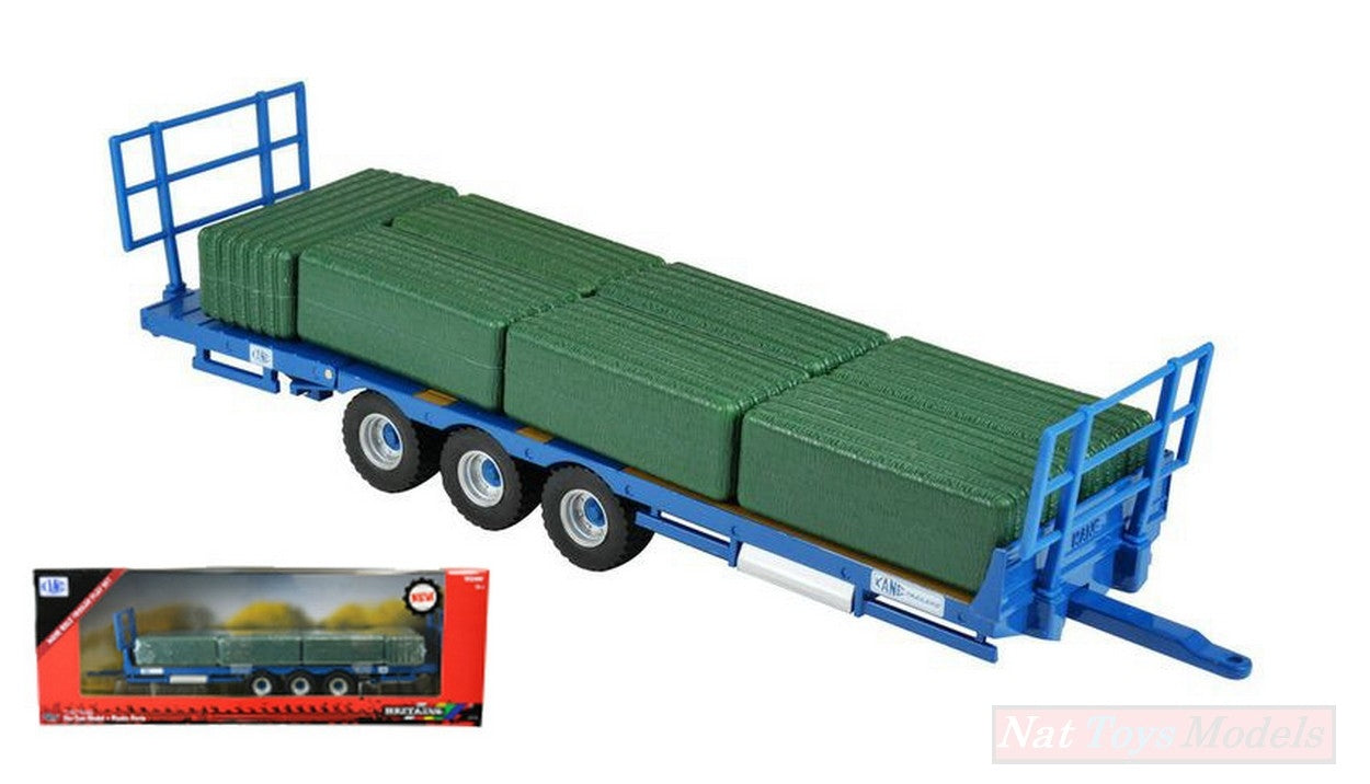 MODELLINO IN SCALA COMPATIBILE CON RIMORCHIO KANE BALE TRAILER 1:32 BRITAINS LC43218