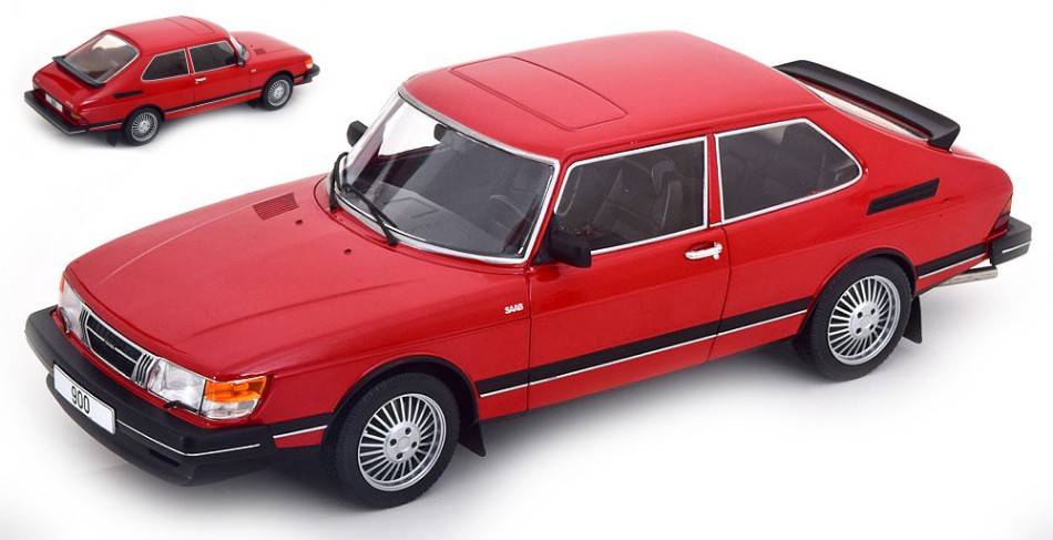 SCALE MODEL COMPATIBLE WITH SAAB 900 GL 1981 RED 1:18 MODELCARGROUP MCG18340