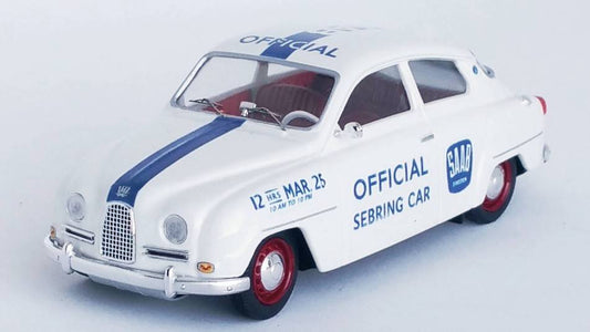 SCALE MODEL COMPATIBLE WITH SAAB 96 OFFICIAL CAR 12H SEBRING 1961 1:43 TROFEU TFRRUS07