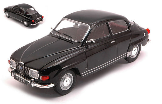 SCALE MODEL COMPATIBLE WITH SAAB 96 V4 BLACK 1:24 WHITEBOX WB124051