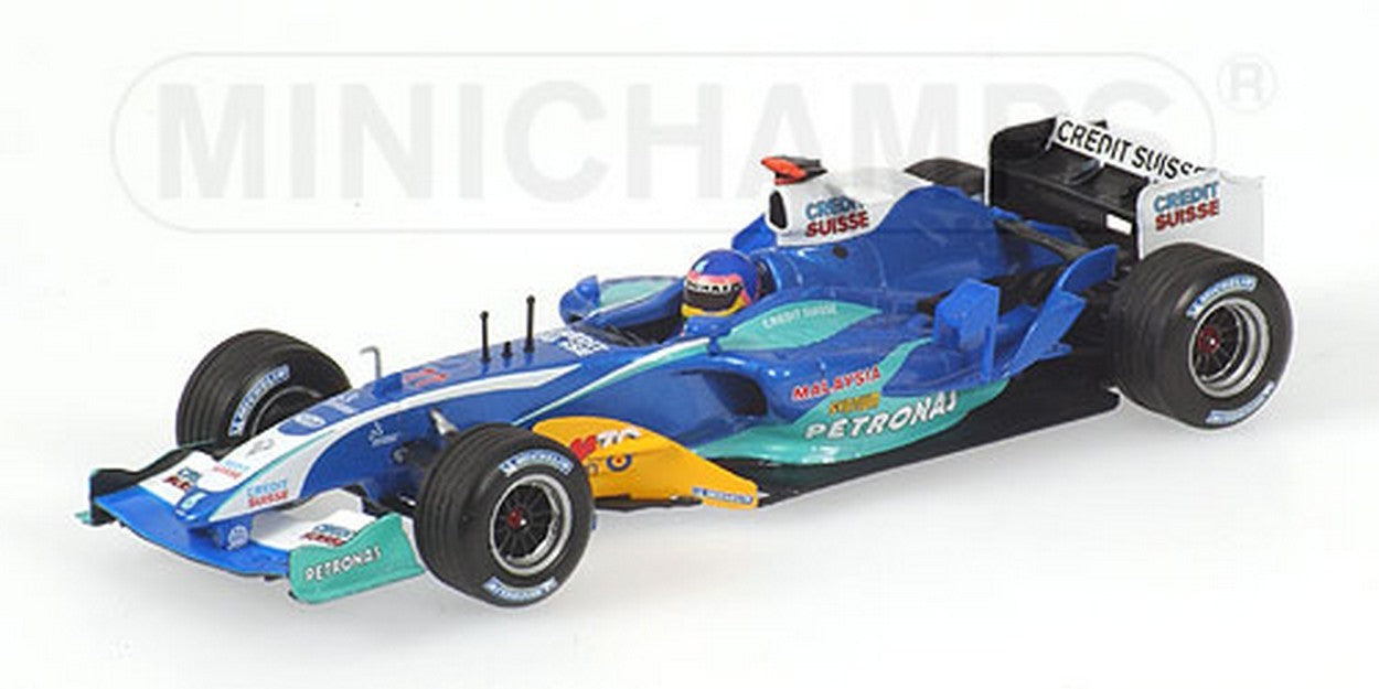 MODELLINO IN SCALA COMPATIBILE CON SAUBER J.VILLENEUVE 2005 1:43 MINICHAMPS PM400050011