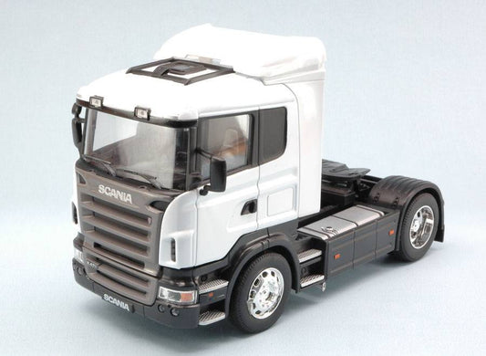 MODELLINO IN SCALA COMPATIBILE CON SCANIA R470 WHITE 1:32 WELLY WE2625W DIE CAST