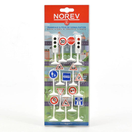 MODELLINO IN SCALA COMPATIBILE CON SEGNALI STRADALI TRAFFIC SIGNS 1:43 NOREV NV318990