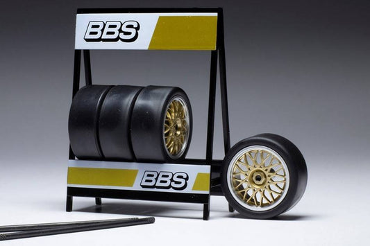 SCALE MODEL COMPATIBLE WITH SET 4 WHEELS BBS MOTORSPORT ONE-PIECE CHROME/GOLD 1:18
 IXO MODEL 18SEP017