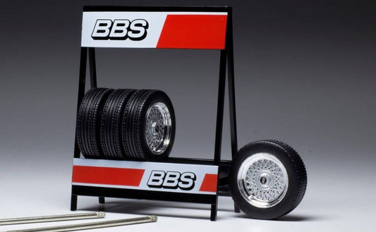 SCALE MODEL COMPATIBLE WITH SET 4 WHEELS BBS SILVER 1:18
 IXO MODEL 18SET009