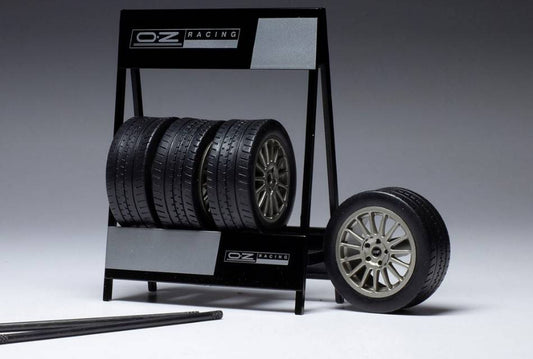 SCALE MODEL COMPATIBLE WITH SET 4 WHEELS OZ SUPERTURISMO WRC SILVER 1:18
 IXO MODEL 18SEP015