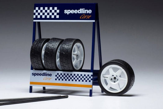 SCALE MODEL COMPATIBLE WITH SET 4 WHEELS SPEEDLINE CORSE WHITE 1:18
 IXO MODEL 18SEP016