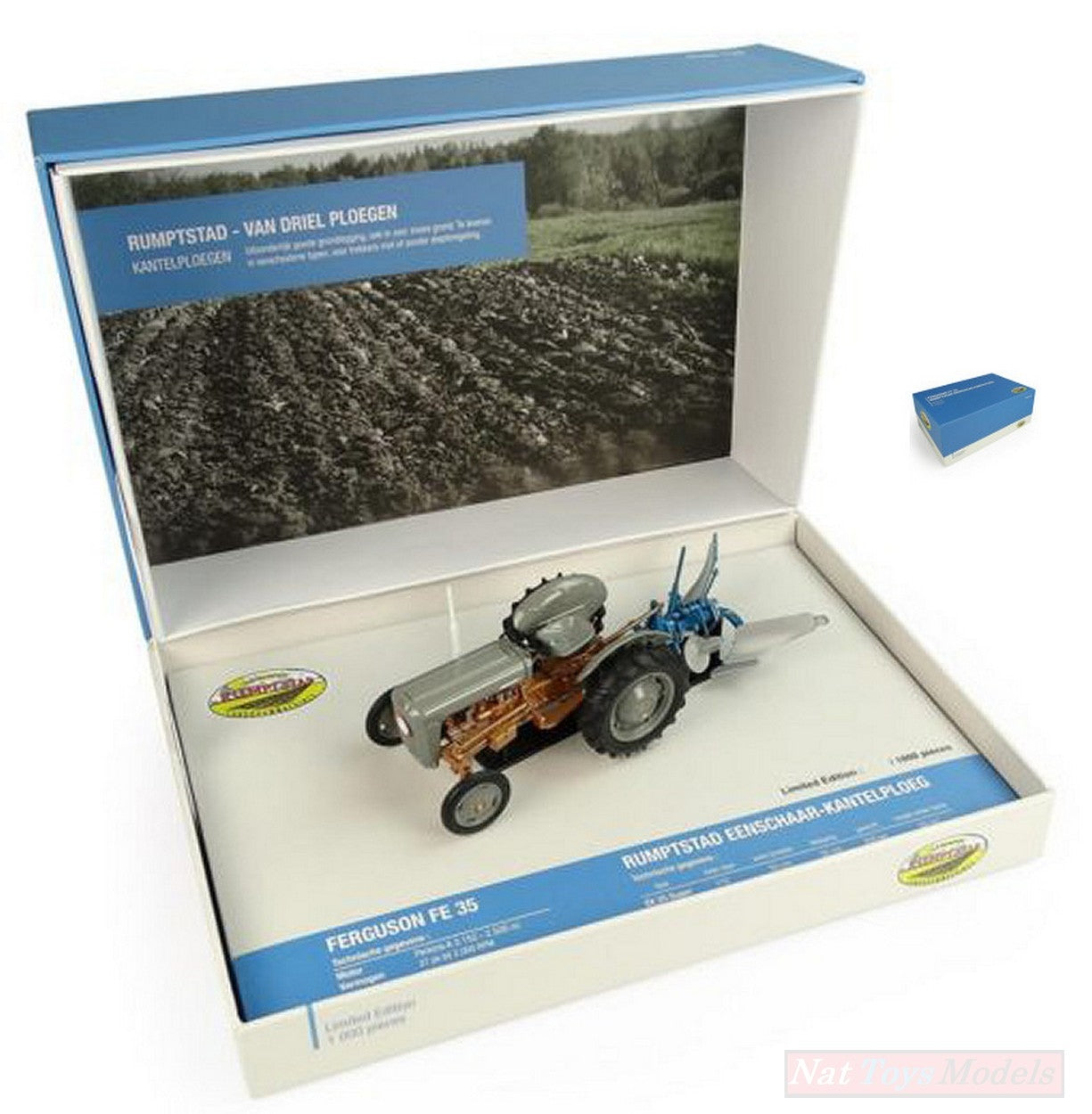 MODELLINO IN SCALA COMPATIBILE CON SET OF FERGUSON FE35 + ARATRO 1:32 UNIVERSAL HOBBIES UH5363