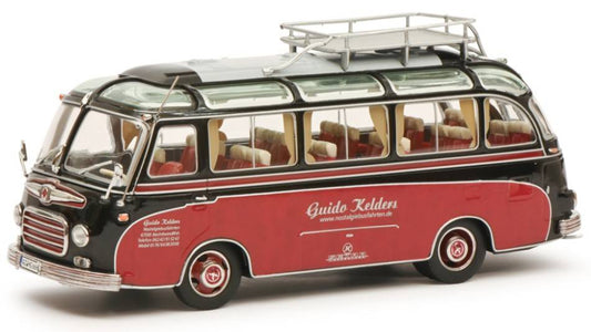 SCALE MODEL COMPATIBLE WITH SETRA S6 BUS GUIDO KELDERS 1955 RED/BROWN 1:43 SCHUCO SH450284300