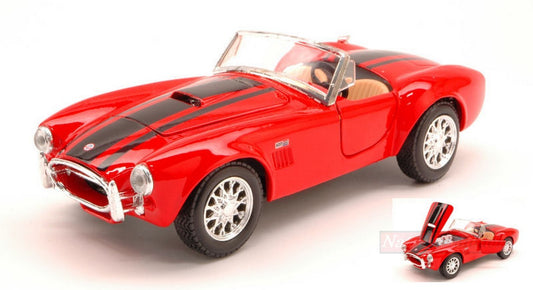 SCALE MODEL COMPATIBLE WITH SHELBY COBRA 427 1965 RED/BLACK 1:24 MAISTO MI31276