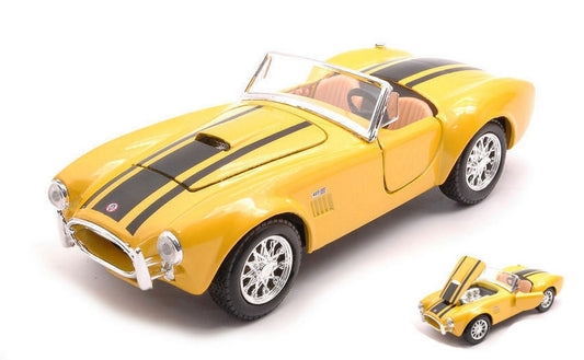 SCALE MODEL COMPATIBLE WITH SHELBY COBRA 427 1965 YELLOW/BLACK 1:24 MAISTO MI31276Y