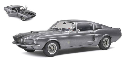 MODÈLE RÉDUIT COMPATIBLE AVEC SHELBY GT500 1967 RAYURES GRISES ET NOIRES 1:18 SOLID SL1802905