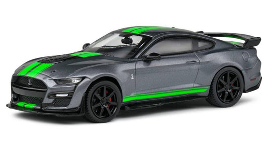 SCALE MODEL COMPATIBLE WITH SHELBY MUSTANG GT500 2020 GRAY W/NEON GREEN 1:43 SOLID SL4311504