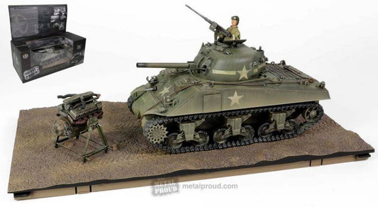 SCALE MODEL COMPATIBLE WITH SHERMAN M4A3 (75) US MEDIUM TANK VVSS SUSPENSION OLIVE 1:32 FORCES OF VALOR FOR912131A