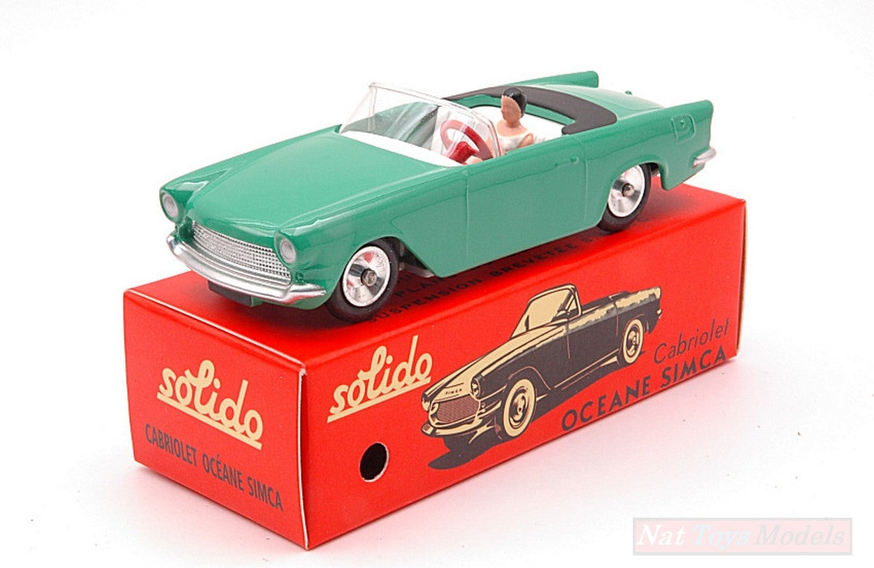 SCALE MODEL COMPATIBLE WITH SIMCA OCEANE CABRIOLET LIGHT GREEN CLUB SOLID 1:43 SOLID SL1001101
