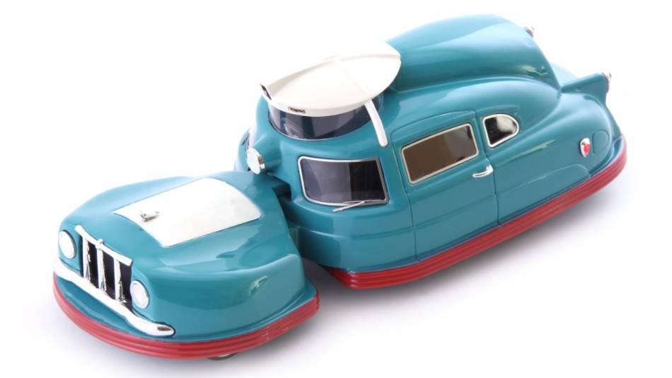 SCALE MODEL COMPATIBLE WITH SIR VIVAL 1958 TURQUOISE/DARK RED 1:43 AUTOCULT ATC06054