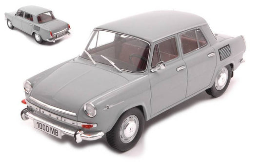 SCALE MODEL COMPATIBLE WITH SKODA 1000 MB LIGHT GRAY 1:24 WHITEBOX WB124097