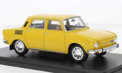 SCALE MODEL COMPATIBLE WITH SKODA 100L YELLOW 1:24 WHITEBOX WB124139