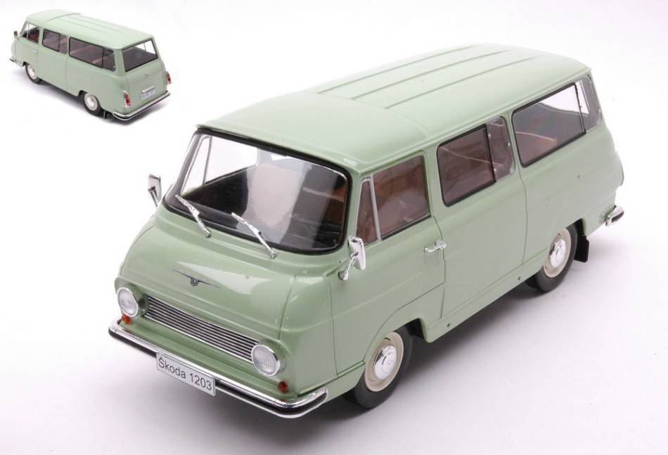 SCALE MODEL COMPATIBLE WITH SKODA 1203 1968 LIGHT GREEN 1:24 WHITEBOX WB124176