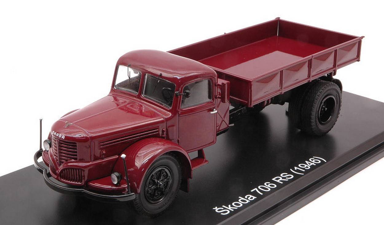MODELE REDUIT COMPATIBLE AVEC SKODA 706 RS ROUGE FONCÉ/NOIR 1:43 PREMIUM CLASSIXX PCL47128