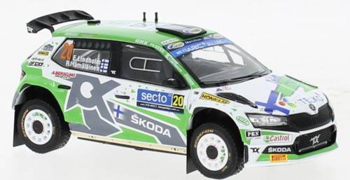MODELE REDUIT COMPATIBLE AVEC SKODA FABIA RALLY2 EVO N.20 RALLYE DE FINLANDE 2022 LINDHOLM/HAMALAINEN 1:43 IXO MODEL RAM863B