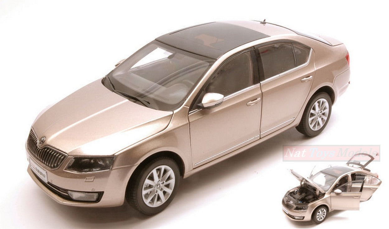 SCALE MODEL COMPATIBLE WITH SKODA OCTAVIA III 2014 GOLD METALLIC 1:18 ABREX AB18026YO