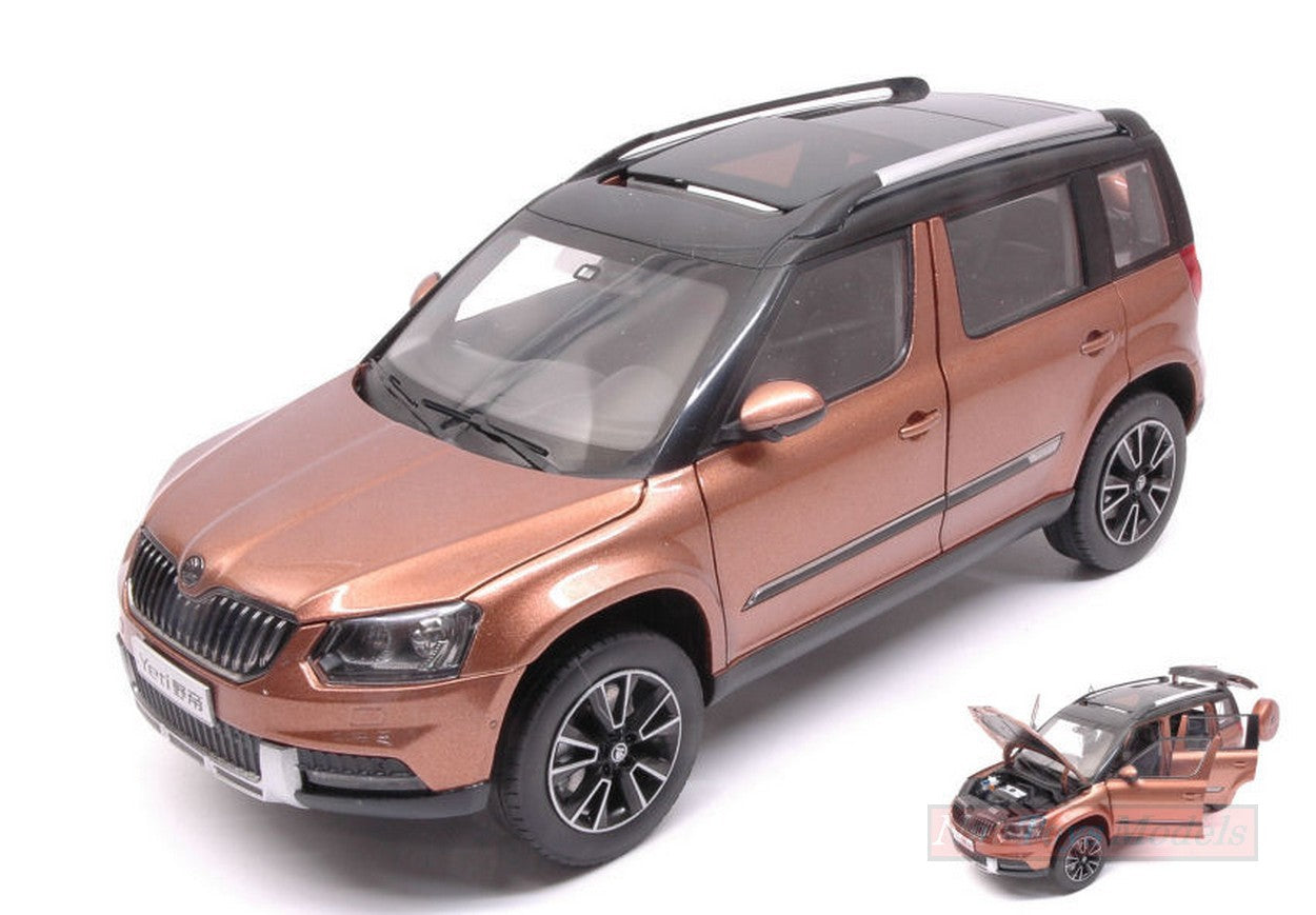 MODELLINO IN SCALA COMPATIBILE CON SKODA YETI FL OUTDOOR 2013 BRONZE METALLIC 1:18 ABREX AB18033SR