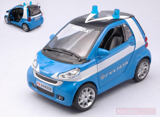 SCALE MODEL COMPATIBLE WITH SMART FORTWO POLICE 1:24 NEW RAY NY71413