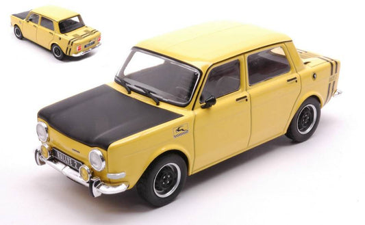 SCALE MODEL COMPATIBLE WITH SMCA 100 RALLY 2 YELLOW/MATT BLACK 1:24 WHITEBOX WB124153