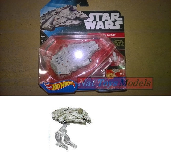 modellino IN SCALA COMPATIBILE CON Star Wars Millenium Falcon NAVICELLE SPAZIALI Vechicles HOTWHEELS