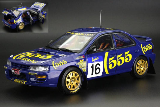 SCALE MODEL COMPATIBLE WITH SUBARU IMPREZA 555 N.16 HONG KONG-BEJING RALLY 1995 MON NING JUN 1:18 SUNSTAR SS5527