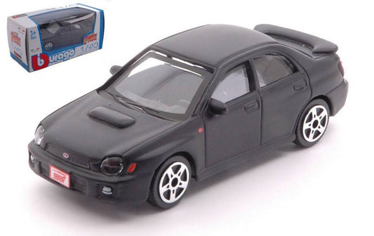 MODELLINO IN SCALA COMPATIBILE CON SUBARU IMPREZA MATT BLACK 1:43 BURAGO BU30109B