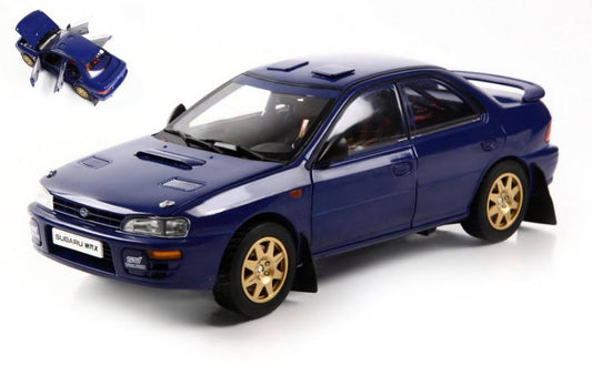 MODELLINO IN SCALA COMPATIBILE CON SUBARU IMPREZA STI STREET LEGAL WRX 1996 BLUE 1:18 SUNSTAR SS5512